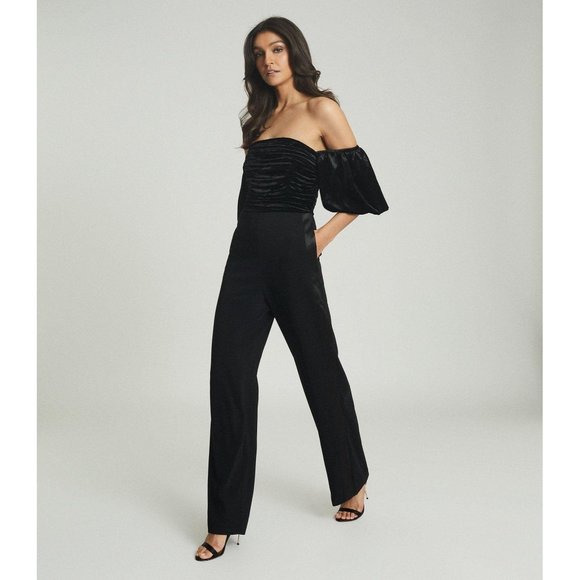 Reiss Pants - REISS Julianna Velvet Jumpsuit